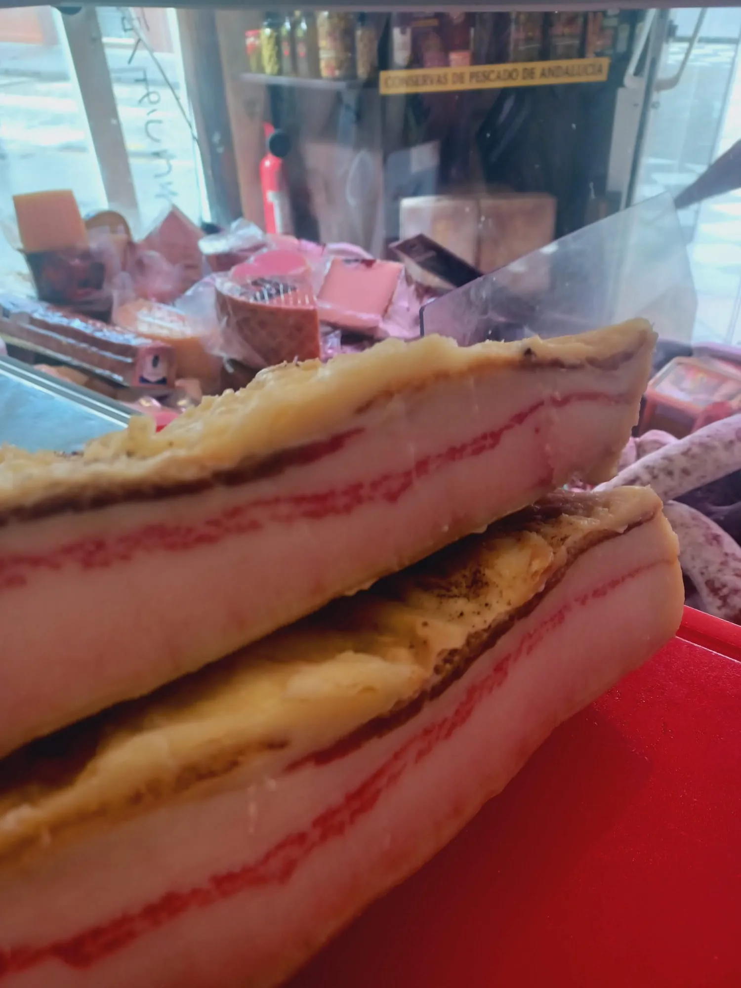 Taco de tocino entreverado